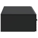vidaXL Fali oldaltábla Fekete 87,5 x 34,5 x 17 cm Szerelt Fa