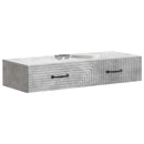 vidaXL Fali oldaltábla Betonszürke 87,5 x 34,5 x 17 cm Szerelt Fa