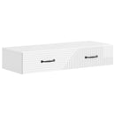 vidaXL Fali oldaltábla Magasfényű Fehér 87,5 x 34,5 x 17 cm Szerelt Fa