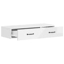 vidaXL Fali oldaltábla Magasfényű Fehér 87,5 x 34,5 x 17 cm Szerelt Fa