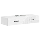 vidaXL Fali oldaltábla Magasfényű Fehér 87,5 x 34,5 x 17 cm Szerelt Fa