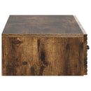 vidaXL Fali oldaltábla 87,5 x 34,5 x 17 cm Szerelt Fa Füstös Tölgy