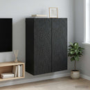 vidaXL Fali szekrény Fekete 66 x 34,5 x 90 cm Szerelt Fa