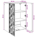 vidaXL Fali szekrény Fekete 66 x 34,5 x 90 cm Szerelt Fa