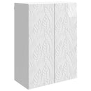 vidaXL Fali szekrény Magasfényű Fehér 66 x 34,5 x 90 cm Szerelt Fa