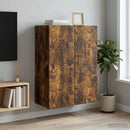 vidaXL Fali szekrény Füstös Tölgy 66 x 34,5 x 90 cm Szerelt Fa