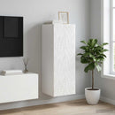vidaXL Fali szekrény Magasfényű Fehér 33 x 34,5 x 90 cm Szerelt Fa