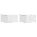 vidaXL Fali oldaltábla 2 pcs Fehér 34,5 x 33 x 20 cm Szerelt Fa