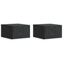 vidaXL Fali oldaltábla 2 pcs Fekete 34,5 x 33 x 20 cm Szerelt Fa