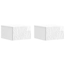 vidaXL Fali oldaltábla 2 pcs Magasfényű Fehér 34,5 x 33 x 20 cm