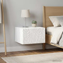 vidaXL Fali éjjeli szekrény 2 pcs Fehér 49 x 34,5 x 20 cm Szerelt Fa