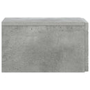 vidaXL Fali éjjeli szekrény Betonszürke 49 x 34,5 x 20 cm Szerelt Fa