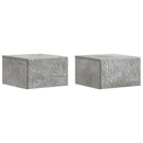 vidaXL Fali éjjeli szekrény 2 pcs Betonszürke 49 x 34,5 x 20 cm