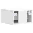 vidaXL Fali éjjeli szekrény 2 pcs Magasfényű Fehér 49 x 34,5 x 20 cm