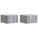 vidaXL Fali éjjeli szekrény 2 db Szürke Sonoma 49 x 34,5 x 20 cm