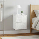 vidaXL Fali éjjeli szekrény 2 pcs Fehér 34,5 x 33 x 40 cm Szerelt Fa