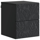 vidaXL Fali éjjeli szekrény 2 pcs Fekete 34,5 x 33 x 40 cm Szerelt Fa