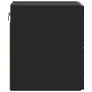 vidaXL Fali éjjeli szekrény 2 pcs Fekete 34,5 x 33 x 40 cm Szerelt Fa