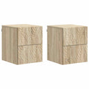 vidaXL Fali éjjeli szekrény 2 pcs Sonoma Tölgy 34,5 x 33 x 40 cm