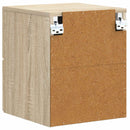 vidaXL Fali éjjeli szekrény 2 pcs Sonoma Tölgy 34,5 x 33 x 40 cm