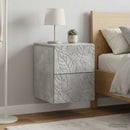 vidaXL Fali éjjeli szekrény 2 pcs Betonszürke 34,5 x 33 x 40 cm