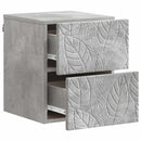 vidaXL Fali éjjeli szekrény 2 pcs Betonszürke 34,5 x 33 x 40 cm