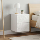 vidaXL Fali éjjeli szekrény 2 pcs Magasfényű Fehér 34,5 x 33 x 40 cm