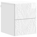 vidaXL Fali éjjeli szekrény 2 pcs Magasfényű Fehér 34,5 x 33 x 40 cm