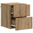 vidaXL Fali éjjeli szekrény 2 pcs Kézműves Tölgy 34,5 x 33 x 40 cm