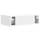 vidaXL Fali oldaltábla Magasfényű Fehér 59 x 34,5 x 17 cm Szerelt Fa