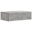 vidaXL Fali oldaltábla Betonszürke 87,5 x 34,5 x 17 cm Szerelt Fa
