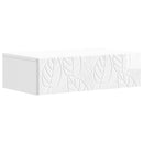 vidaXL Fali oldaltábla Magasfényű Fehér 87,5 x 34,5 x 17 cm Szerelt Fa