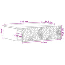 vidaXL Fali oldaltábla Magasfényű Fehér 87,5 x 34,5 x 17 cm Szerelt Fa