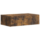 vidaXL Fali oldaltábla Füstös Tölgy 87,5 x 34,5 x 17 cm Szerelt Fa