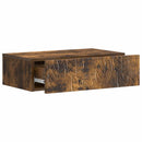 vidaXL Fali oldaltábla Füstös Tölgy 87,5 x 34,5 x 17 cm Szerelt Fa