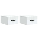 vidaXL Fali éjjeli szekrény 2 pcs Fehér 34,5 x 33 x 20 cm Szerelt Fa