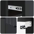 vidaXL Fali éjjeli szekrény 2 pcs Fekete 34,5 x 33 x 20 cm Szerelt Fa