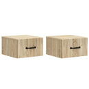 vidaXL Fali éjjeli szekrény 2 pcs Sonoma Tölgy 34,5 x 33 x 20 cm