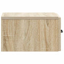vidaXL Fali éjjeli szekrény 2 pcs Sonoma Tölgy 34,5 x 33 x 20 cm