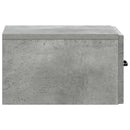 vidaXL Fali éjjeli szekrény Betonszürke 34,5 x 33 x 20 cm Szerelt Fa