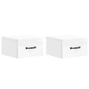 vidaXL Fali éjjeli szekrény 2 pcs Magasfényű Fehér 34,5 x 33 x 20 cm