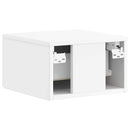 vidaXL Fali éjjeli szekrény 2 pcs Magasfényű Fehér 34,5 x 33 x 20 cm