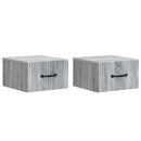 vidaXL Fali éjjeli szekrény 2 db Szürke Sonoma 34,5 x 33 x 20 cm