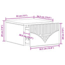 vidaXL Fali éjjeli szekrény 2 db Szürke Sonoma 34,5 x 33 x 20 cm