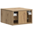 vidaXL Fali éjjeli szekrény 2 pcs Kézműves Tölgy 34,5 x 33 x 20 cm