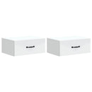 vidaXL Fali éjjeli szekrény 2 pcs Fehér 49 x 34,5 x 20 cm Szerelt Fa