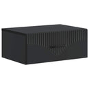 vidaXL Fali éjjeli szekrény 2 pcs Fekete 49 x 34,5 x 20 cm Szerelt Fa
