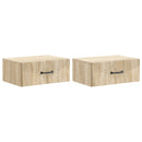 vidaXL Fali éjjeli szekrény 2 pcs Sonoma Tölgy 49 x 34,5 x 20 cm