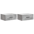 vidaXL Fali éjjeli szekrény 2 pcs Betonszürke 49 x 34,5 x 20 cm