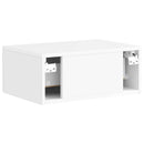 vidaXL Fali éjjeli szekrény 2 db Magasfényű Fehér 49 x 34,5 x 20 cm